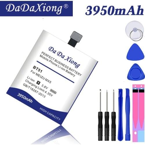 Da Da Xiong Original 3950mAh BT-51 BT51 Battery for meizu MX5 M575M M575U Cell Phone Battery