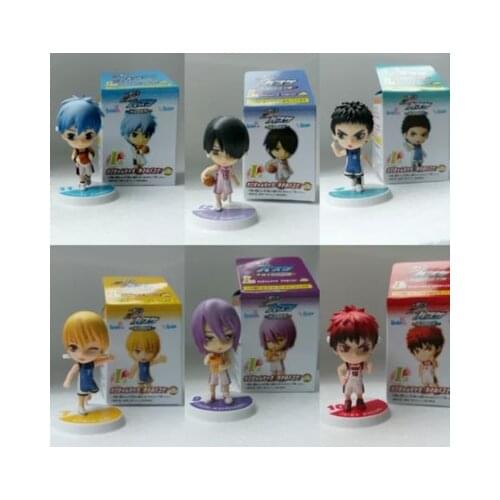 7cm 6pcs/set Q version Kuroko Tetsuya Kuroko no Basket Kise Ryota PVC Action Figure Japanese anime figure Model toys dolls
