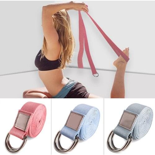1Pcs Adjustable Yoga Stretch Strap Belt Fitness Exercise Gym Rope Waist Fitness Belt Pilates Resistance Fitness Bands