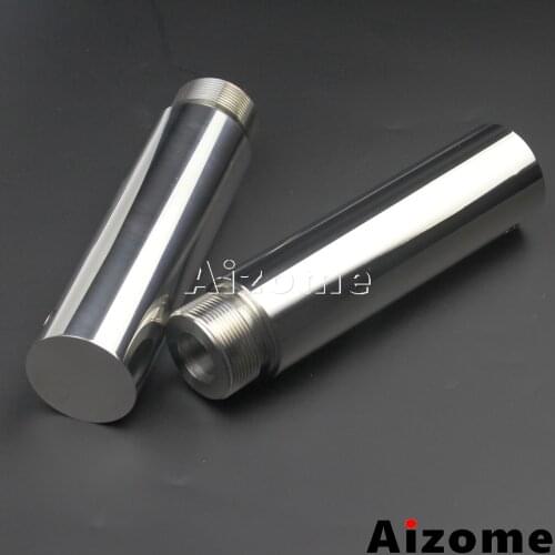 Chrome 39mm Motorcycle Fork Tube Stainless Steel 5in Extensions For Harley Dyna Glide Sportster FXD XL 883 XL1200