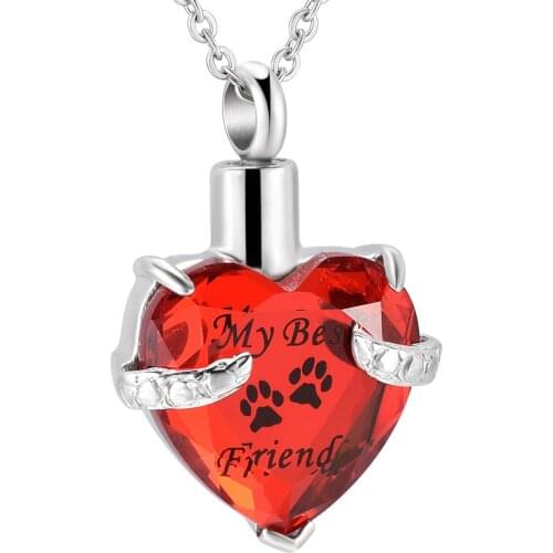 IJD7846 New Arrival Trendy Heart Memorial Stainless Steel Cremation Pendants Urn Necklace for Ashes Holder Keepsake Jewelry