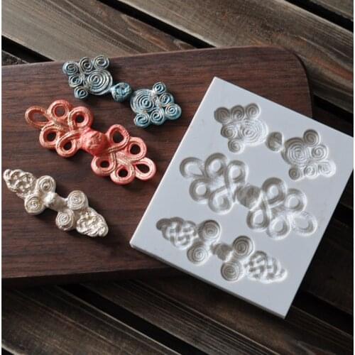 Chinese knot form silicone molds, cake decoration tools, fondant, chocolate, crafts, candy tools