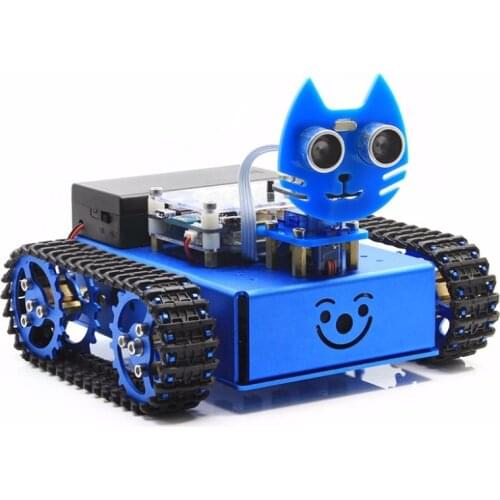 KitiBot-MG-T (EN) Starter Robot Building Kit with Mega2560 Controller Board for Kids Graphical Programming Tracked Version