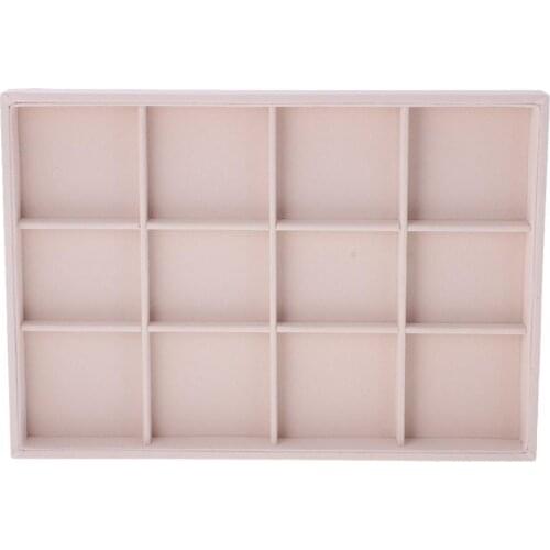 Ring Earrings Necklace Jewelry Display Organizer Box Tray Showcase Holder Jewelry Tray