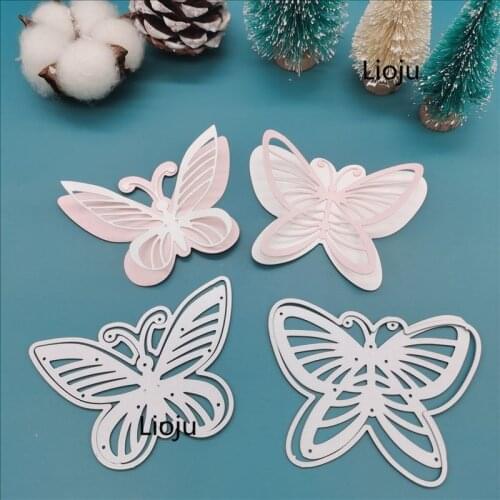 LIOJU 3D Butterfly Craft Metal Cutting Dies Cut Die Mold New Scrapbook Paper Craft Knife Mould Blade Punch Stencils Dies