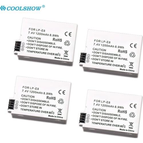 LP-E8 E8 Battery Charger For Canon EOS 600D 650D 700D 550D X4 X5 X6i X7i T2i T3i LP E8 Batterie 1200mah