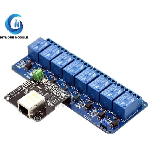 Ethernet Control Module LAN WAN Network WEB Server RJ45 Port+8Channel Relay Ethernet Controller Board