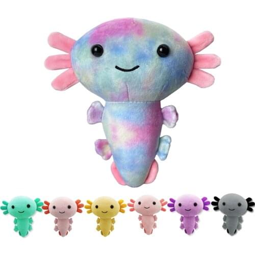Kawaii Axolotl Plush Toy Cartoon Cute Animal Stuffed Plushie Doll For Kids Birthday Christmas Halloween Gifts Home Decoration