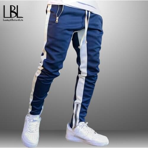 Mens Casual Fitness Joggers Pants Man Sportswear Skinny Sweatpants Trousers Male Fashion Slim Streetwear Drawstring Mluti Color