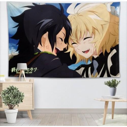 New Arrival Seraph Of The End Tapestry Sheets Home Decorative Tapestries Beach Towel Yoga Mat Blanket Table Cloth Wall Tapestry