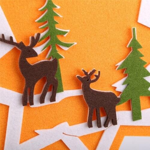 New Christmas Hanging Ornament Felt Hanging Decor With Rope For Xmas Tree Felt Cloth Craft DIY Pendant