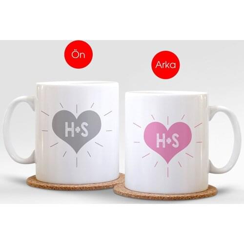 Personalized Head Letter White Mug Cup