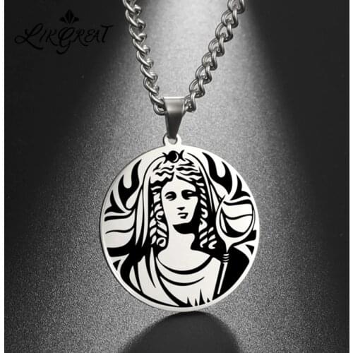 LIKGREAT PERSEPHONE PENDANT NECKLACE QUEEN OF THE UNDERWORLD Stainless Steel Talisman Amulet Necklaces Men Women Charm Jewelry