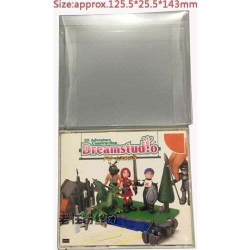Transparent Clear box For PS1/DC Dreamcast /SS game card box plastic PET Protector collection storage protective box