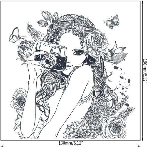 Butterfly Girl DIY Silicone Clear Stamp Seal Scrapbook Embossing Album Decor