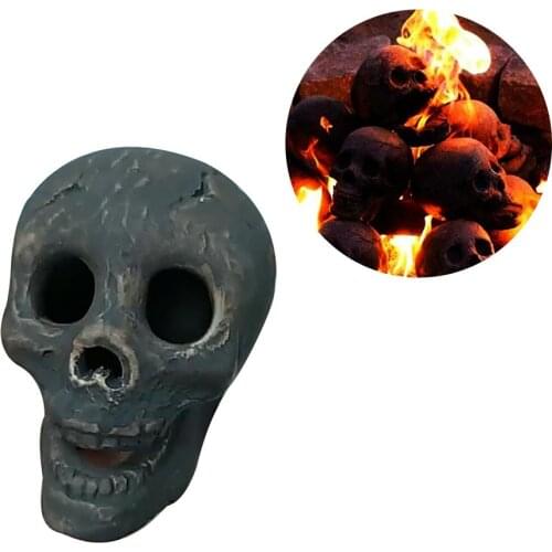 Sculptures Ceramic Skull Head Statues Skull Bone Scary Horror Skeleton Ornament Festival Party Home Halloween Decoration