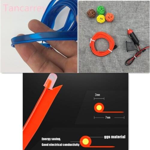 Car Styling Neon Light Interior Decoration Strip Accessories For BYD F3 F0 S6 S7 E5 E6 M6 G3 F3 G5 T3 13 lifan x60 X50 620 320