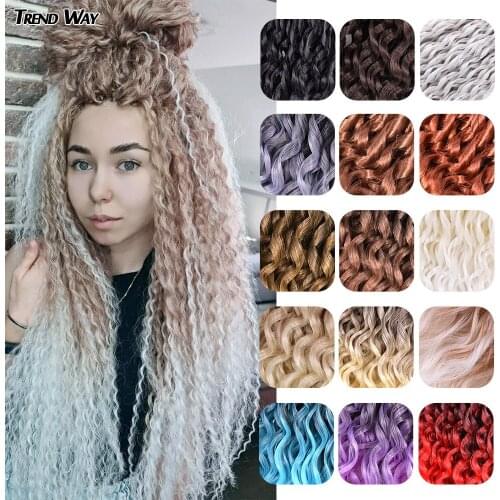 Loose Water Wave Synthetic Crochet Braiding Hair French Curl Passion Twist Ombre Braiding Hair Extensions 26inch For Women