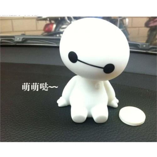 Car Ornament Cute Shaking Head Baymax Robot Decoration Auto Interior Dashboard Bobble Head Toys Accessories Gift