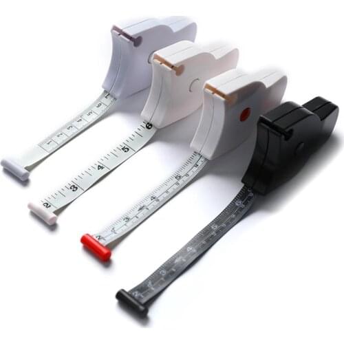 150cm Body Measuring Tape Retractable Measure Ruler Soft Tape Measure With Snap Button Closure For Body Sewing Tailor