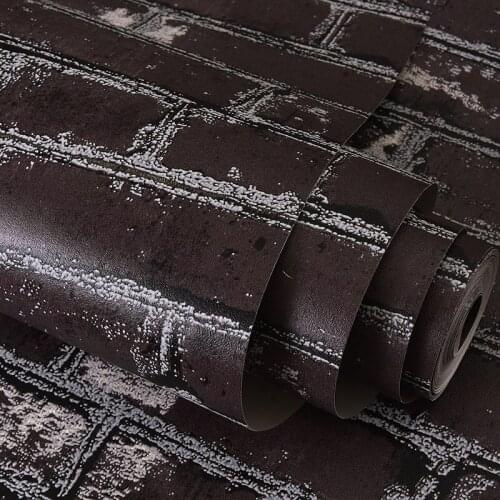 Beibehang 3d brick pattern pvc wallpaper vintage bar imitation brick wallpaper study living room TV background wallpaper