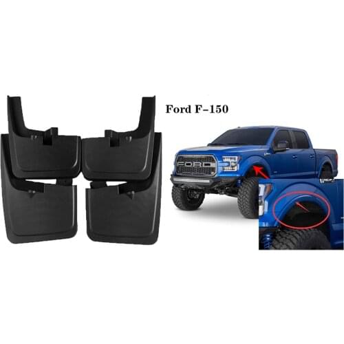 4pcs Molded Car Mudflaps Front Rear Mudguards For Ford Raptor F-150 2015-2019 2016 2017 Splash Guards Mud Flap Car fender Flares
