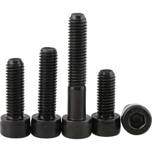 5/10/20/50pcs Hexagon Black 12.9Grade M6 Socket Cap Bolt Inner Screws Various lengths Allen