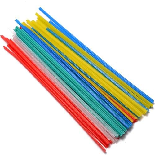 50Pcs Plastic Welding Rods 25cm Length 5 Colors Blue/White/Yellow/Red/Green PVC Welder Sticks For Air Welder Repair Tools