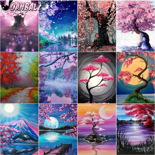Abstract Landscape 5D Diy Diamond Painting Forest Cross Stitch Embroidery Mosaic Kit Hand-Inlaid Wall Decoration Design
