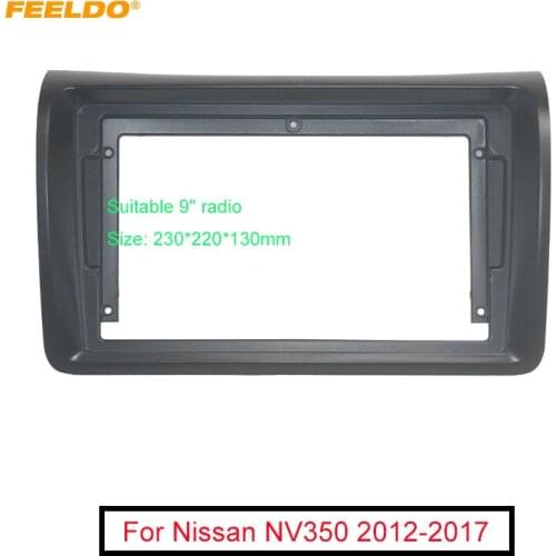 FEELDO Car Audio 2DIN Fascia Frame Adapter For Nissan NV350 9" Big Screen DVD Player Dash Fitting Panel Frame Kit
