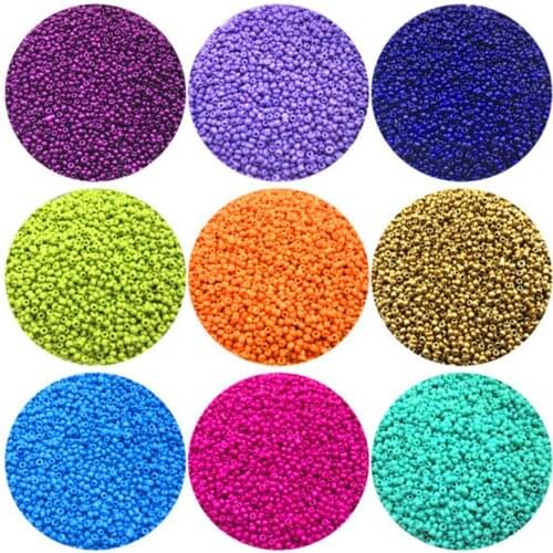1000pcs/lot 2mm Solid Color Czech Glass Seed Spacer Beads Austria Crystal Round Hole Beads For Jewelry DIY Making Accessorie