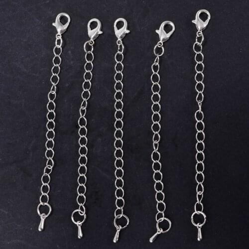 10Pcs 6mm Cylinder Magnetic Lobster Clasp Extender Chain Jewelry Making Set