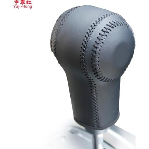 Yuji-Hong Car Gear Covers Case for Nissan Qashqai X-trail Rouge 2008-2015 Automatic Shift Collars Genuine Leather Hand-stitched