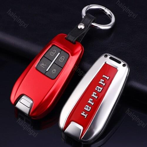 Car key case for Ferrari 488 458 ST90 car key shell F8 430 protective cover key chains car accessories key cover