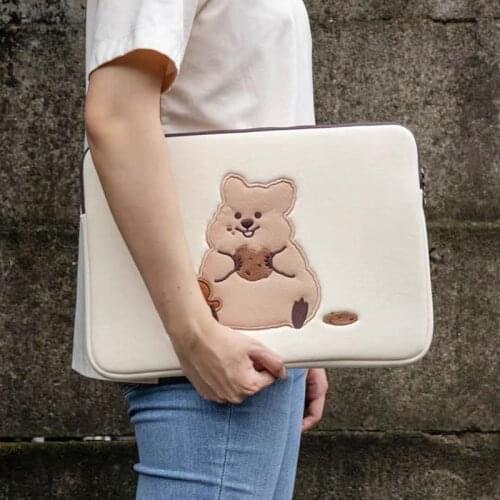 11-13 Inch Thick Mac Tablet Case Cute Bear Girl IPad Air Sleeve Liner Bag Laptop Storage Pouch for iPad Air 4 10.5 inch Ins
