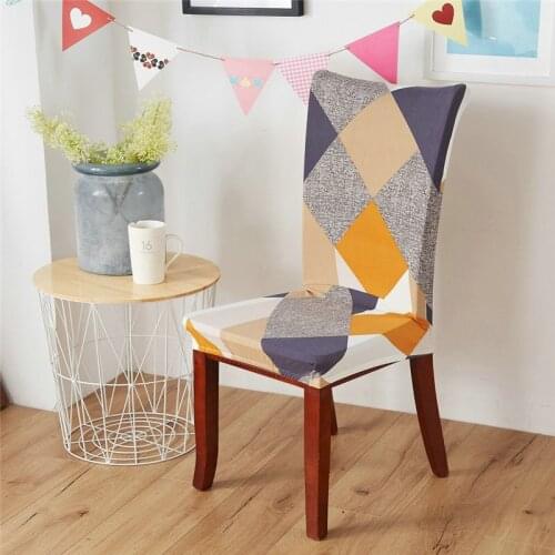 Floral Print Dining Chair Cover Spandex Elastic Chair Case Anti-dirty Slipcovers Stretch Removable Hotel Banquet Seat Cover Case