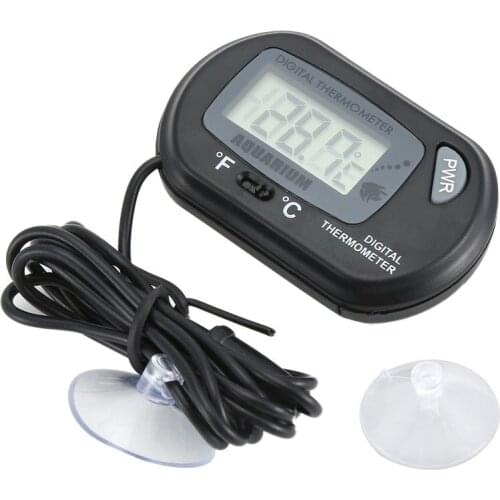 Digital Aquarium Thermometer black Digital LCD High accuracy Electronic Temperature Measurement Sensor with Suction cup