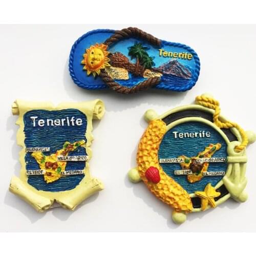 Europe Spain Fridge Magnete Tenerife Island Magnetic Refrigerator Stickers Tourism Souvenir for The House Devoration Idea Gift