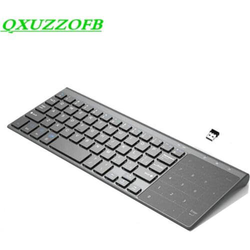 Keyboard with Touchpad and Numpad 2.4G Wireless for IOS Android Box MAC Windows7/8/910 PC Laptop Smart TV IPTV