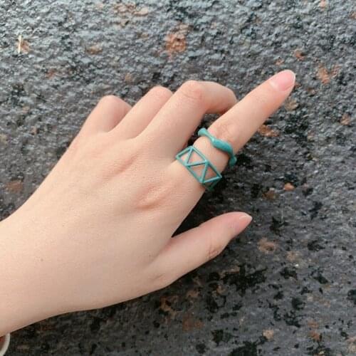 12 Pcs Alloy Ring for Women Teen Girls Knuckle Rings Set Purple Blue White Brown Ring Fashion Jewelry for Women Teen