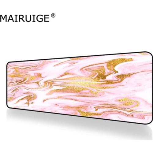 Marble Sparkling Gold And Pink Mouse Pad Gamer Geometric Lines Large Desk Pad Computer Pc Mouse Pad Gaming MousePad 900x400mm