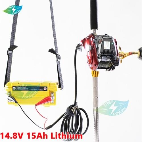 14.8v 15000mAh Lithium ion battery 16.8v with BMS for 15Ah electric winch fishing reel battery+3A Charger