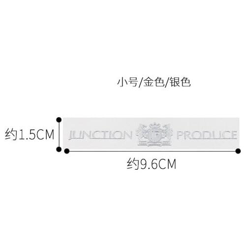 9.6cm X 1.5cm Metal Silver JP Produce VIP Luxury JDM Auto Emblem Badge Decal Stickers Car Accessories