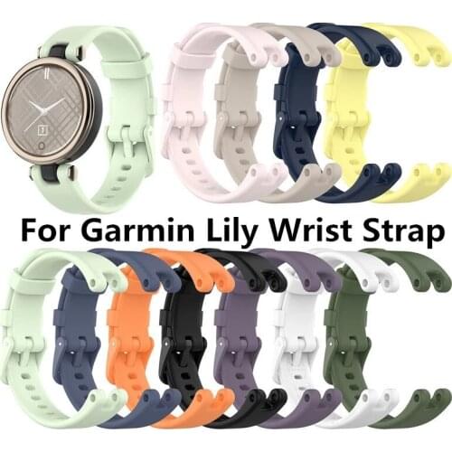 Soft Silicone Sport Band Straps For Garmin Lily Women’s Fitness Sport Bracelet Replacement Watchband Smartwatch Accessories