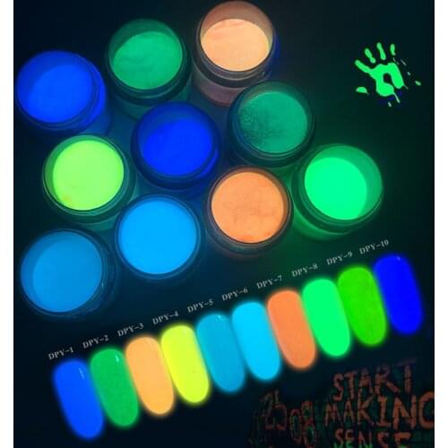 10 Colors New Manicure Infiltration Powder Nail Polish Powder Acrylic Manicure Gel Nails Powder Multicolor Luminous Nail Powder