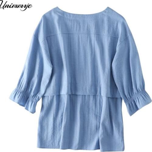 2020 New Summer Middle Aaged Women Fashion Solid Ice Silk Causal Blouse Tops Female Slim O-neck Plus Size 4xl Shirt W103