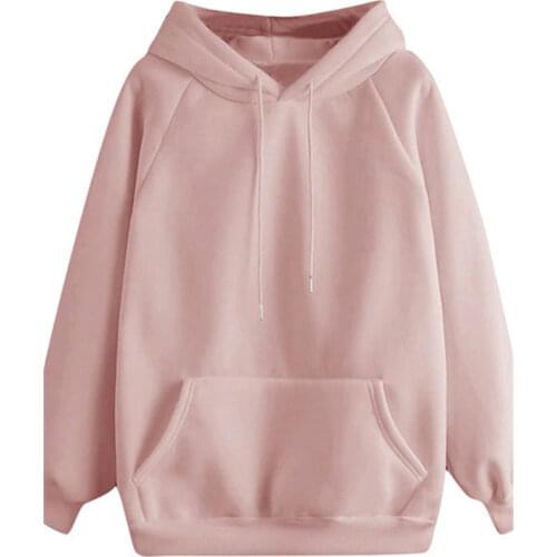 Hoodies Women Green 9 Colors M-2XL Plus Size Loose Pullover Sweatshirt 19 New Spring Korean Plus Velvet Long Sleeve Hoodies JD52
