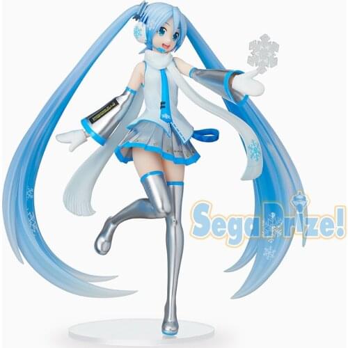 Originele Hatsune Sega Action Figure Miku Sneeuw Ver. Spm Figuur Pvc Model Doll Colletible Speelgoed