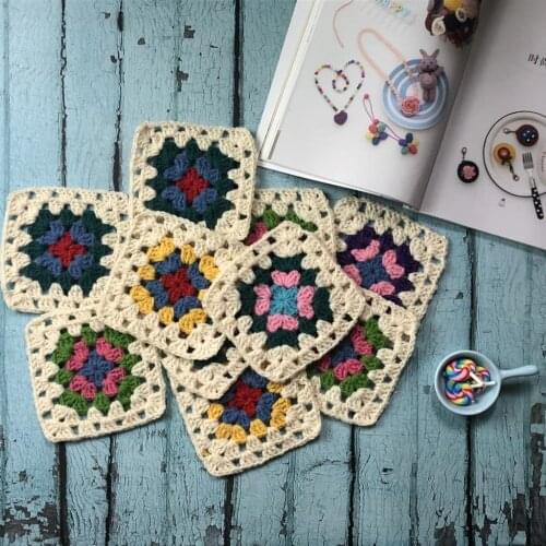 Handmade Original 12cm Trade Hand Crochet Doilies Pad Handmade Cup Mat Photo Props Placemat Decorative Mat 20pcs/lot