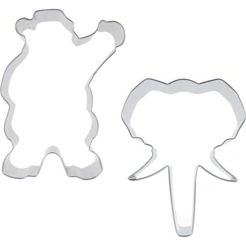 Father Christmas, Elephant head shaped 3 piece biscuit cutting molds, baking tools, cake decorating soft candy tools